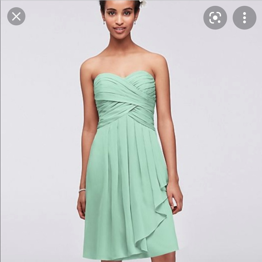 David’s Bridal Bridesmaid Dress Mint Size 2